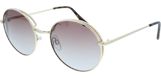 zonnebril gepolariseerd panto dames cat. 2 goudroze