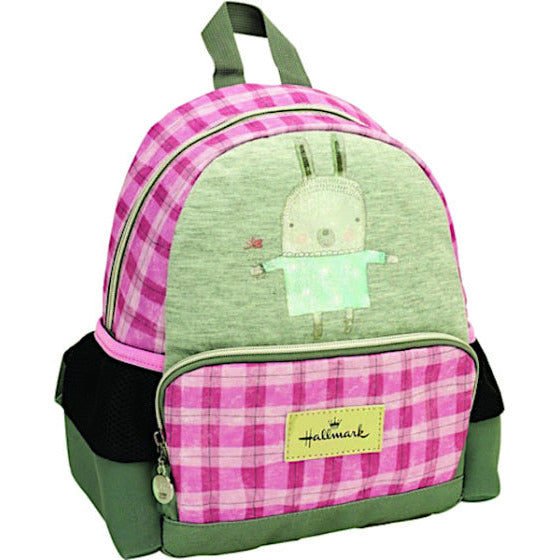 Nordic Bunny rugzak junior 11 x 25 x 31 cm grijs roze