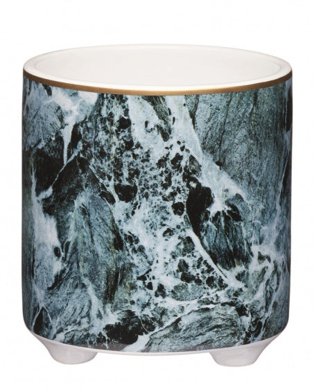 pot de fleur 10 x 10 x 5 cm céramique bleu