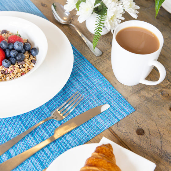 Placemat 30 x 45 cm PVC polyester Blauw paars