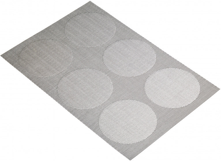 set de table 30 x 45 cm PVC polyester gris argent
