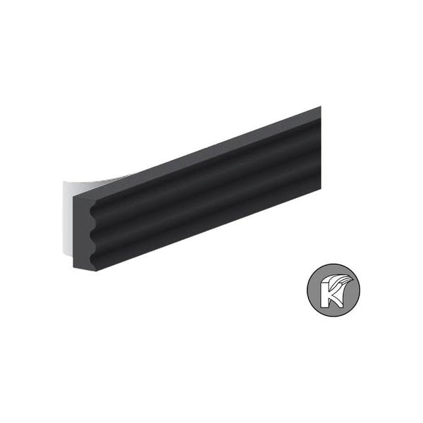 Ellen Draught Excluder K-profile Black 9x3mm 7.5m