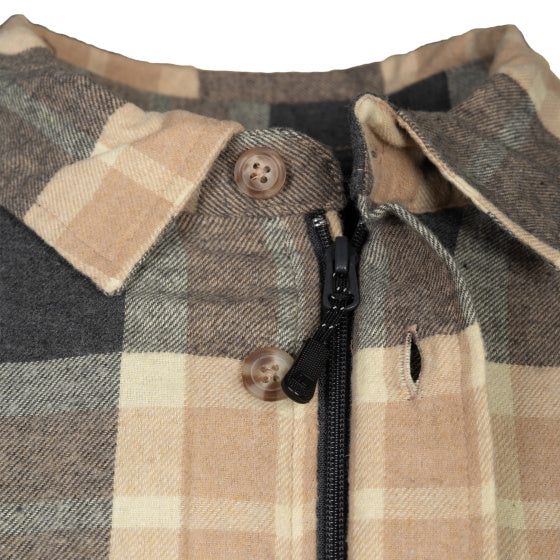 Life line Jervis Padded Flannel Shirt heren beige maat M