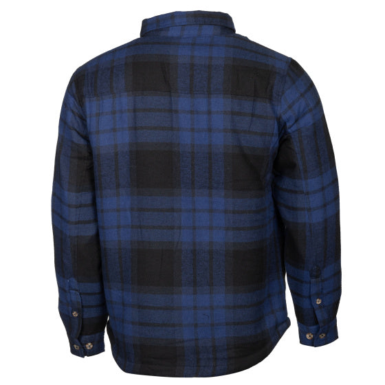Life line Jervis Padded Flannel Shirt heren blauw zwart maat L