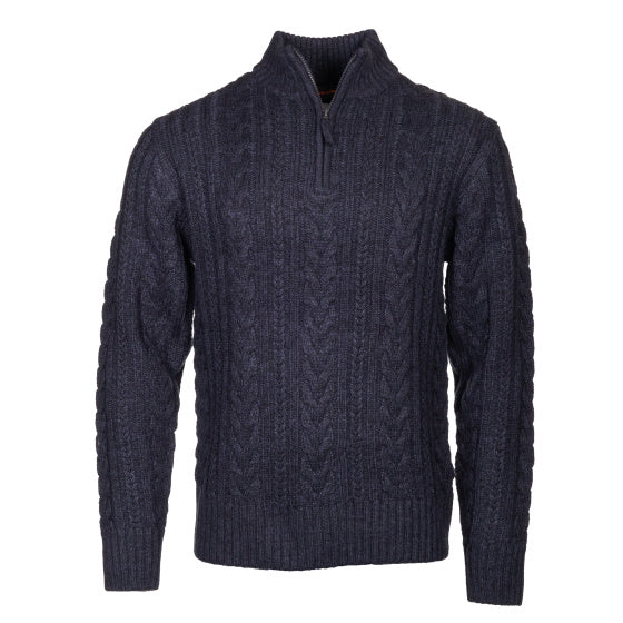 Marcel trui gebreid halve rits heren donkerblauw maat XL