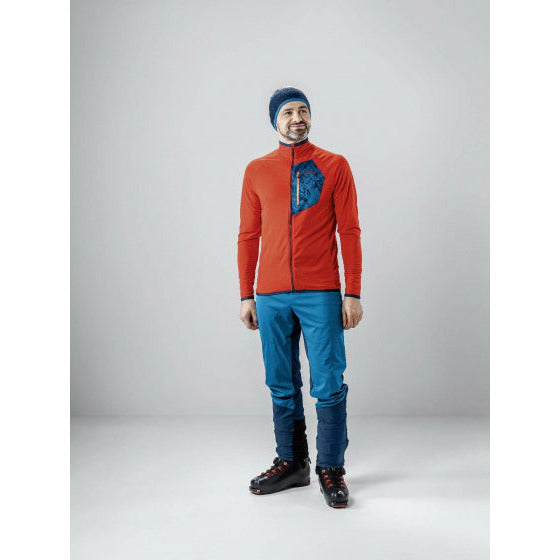 outdoorvest heren polyester oranje blauw maat 46