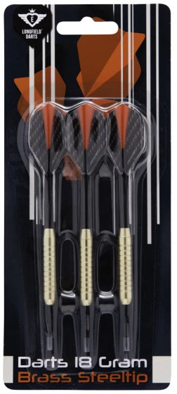 Steeltip Dartpijl Set 18 gram Zwart Donkerrood 3 stuks