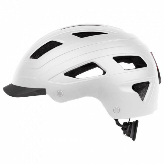 M-wave urban helm met licht maat l 59-61 cm mat wit