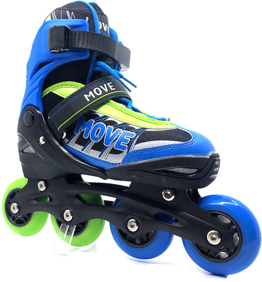 Inline skates Fast semi-softboot verstelbaar blauw groen maat 38-41