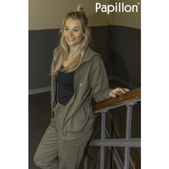 Joggingbroek manchet dames camouflagegroen maat XL