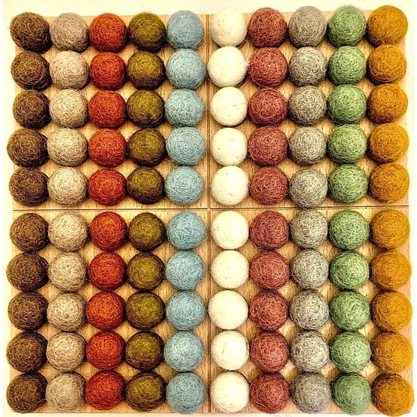 Papoose Toys Papoose Toys 2cm Viltballen Aarde 100st