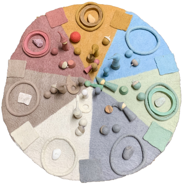 Papoose Toys Papoose Toys 90cm Aarde Regenboog Mat