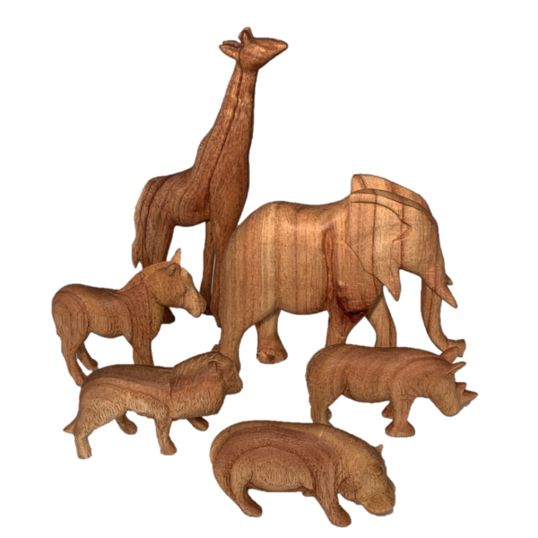 Papoose Toys Papoose Toys Afrikaanse dieren natuurlijk 6 stuks