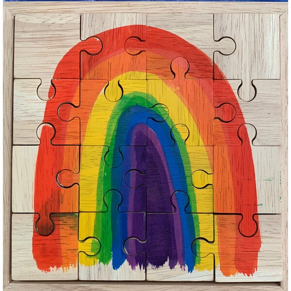 Papoose Toys Papoose Toys Heldere Regenboog Puzzel 16-delig