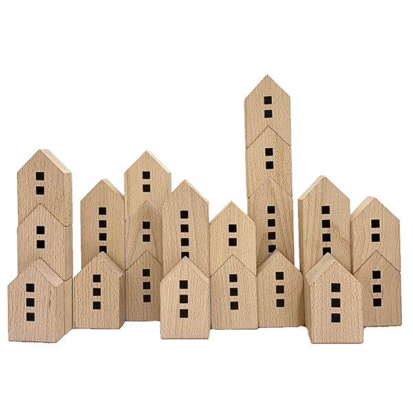 Papoose Toys Papoose Toys City Scape Blokken 22 stuks