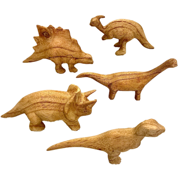 Papoose Toys Papoose Toys Dinosaurussen Handgesneden 5 stuks