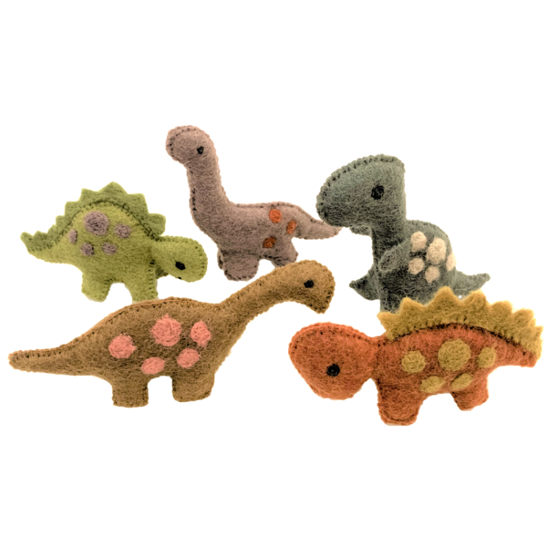 Papoose Toys Papoose Toys Dinosaurussen Natuurlijk 5-delig