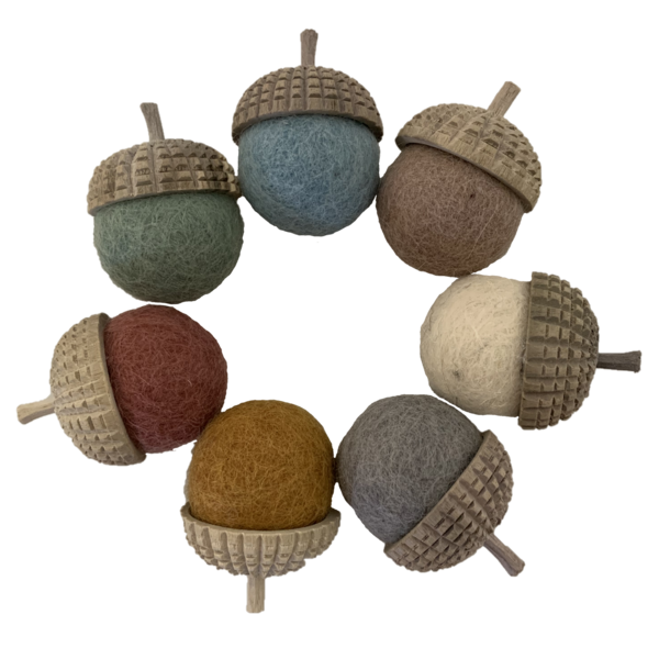 Papoose Toys Papoose Toys Earth Acorns 7pc