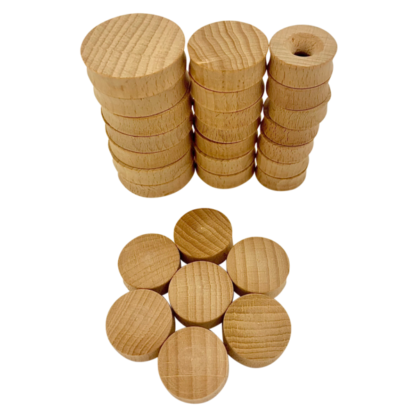 Papoose Toys Papoose Toys Mini Natuurlijke Rondes 28st