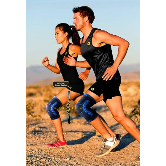 kniebandage Compressie unisex blauw per set maat XS