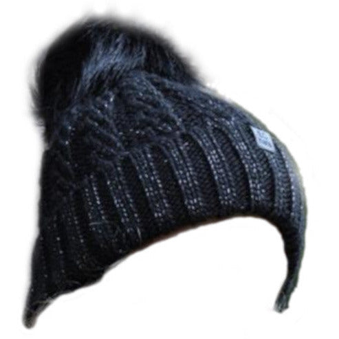 muts Glitter Beanie acryl zwart one-size