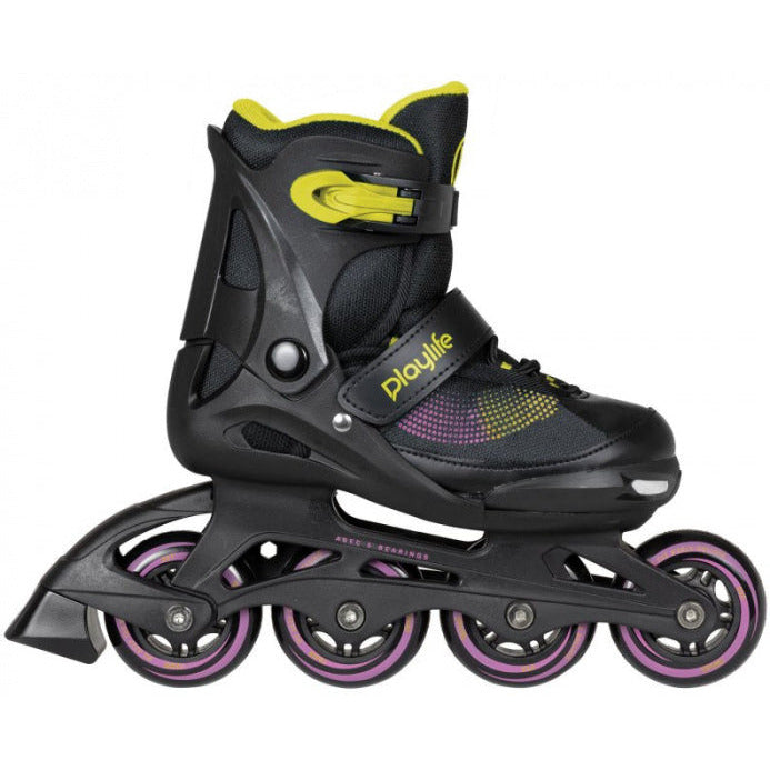 Inlineskates Joker hardboot 82A zwart geel maat 37-40