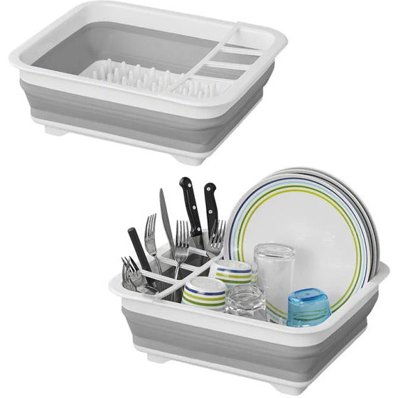 afdruiprek opvouwbaar 31,5 x 36,5 x 13 cm grijs wit