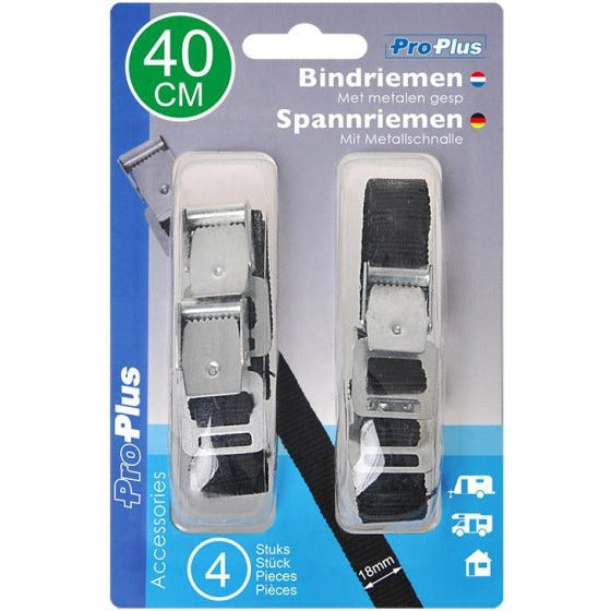 bindriemen 18 x 400 mm polyester zwart 4 stuks