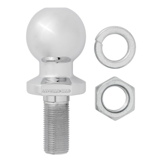 Trekhaakkogel recht Ø50mm M22 zilver