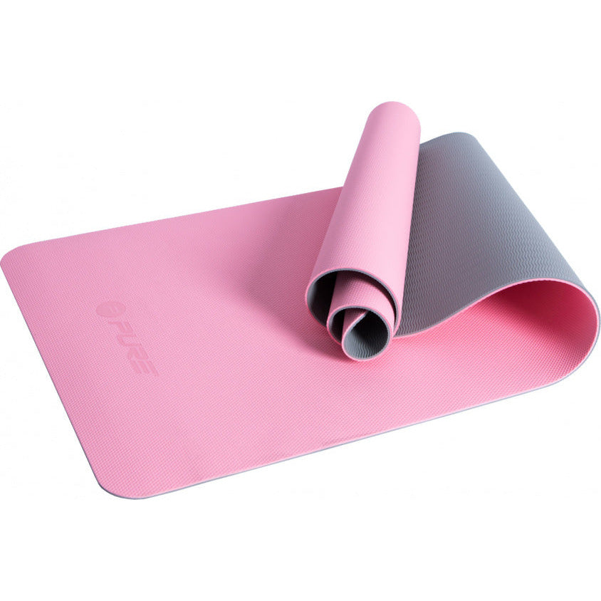 yogamat 173 x 58 cm elastomeerrubber roze