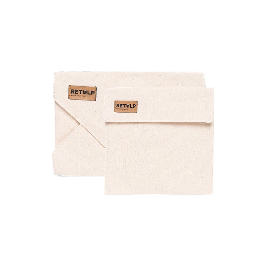 Retulp Lunchwrap + Bewaarzakje Katoen Set van 2