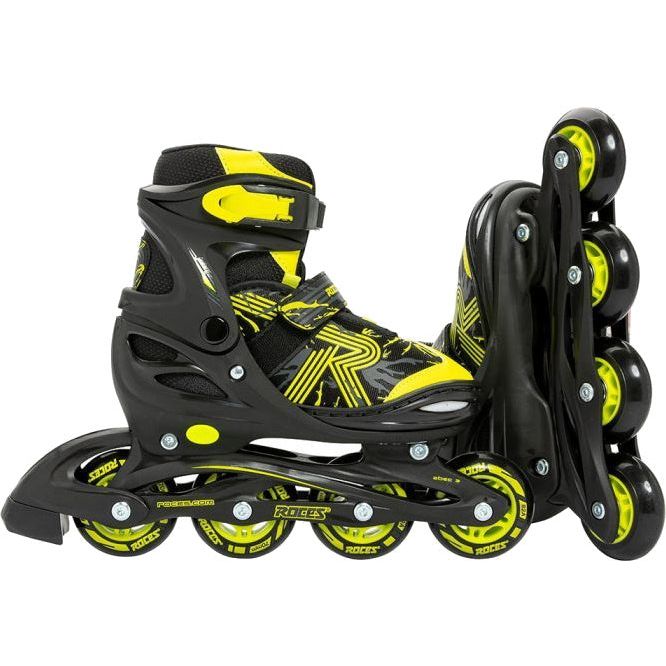inline skates Jokey 3.0 softboot 82A zwart geel maat 26-29