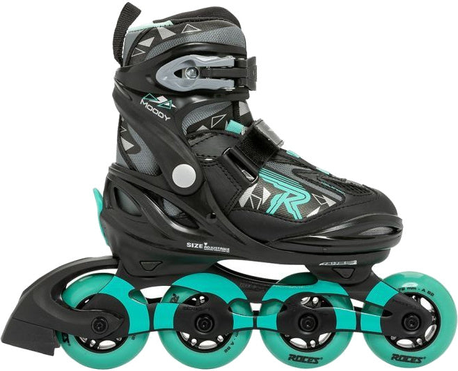 Roces Moody Tif inlineskates zwart aqua maat 36-40