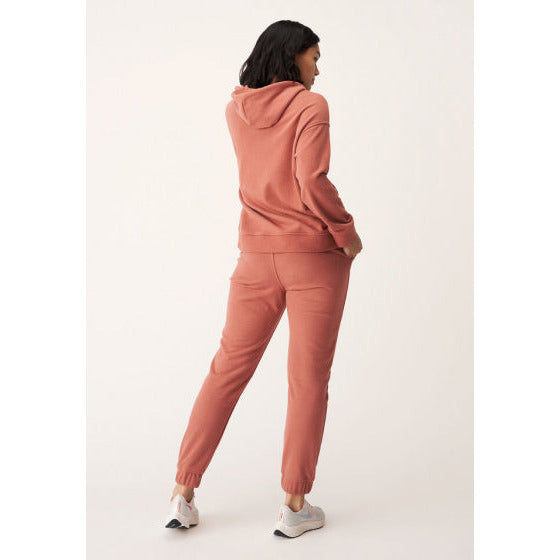 hoodie Essential dames biologisch katoen oudroze mt XS