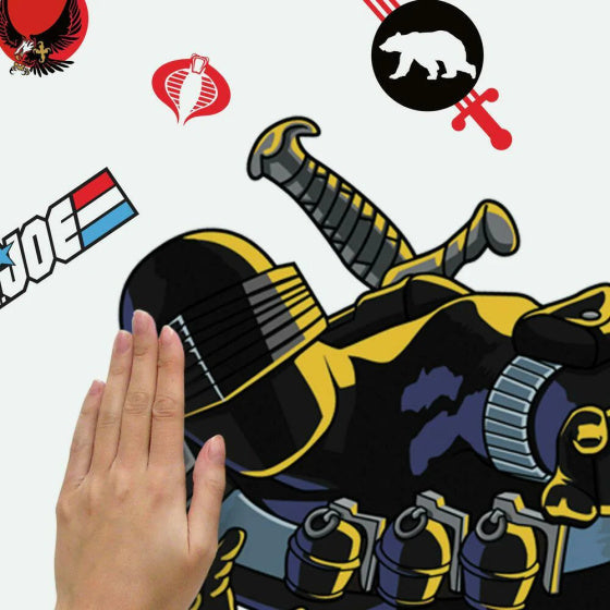 GI Joe Retro Snake Eyes Muursticker 93 cm 16-Delig