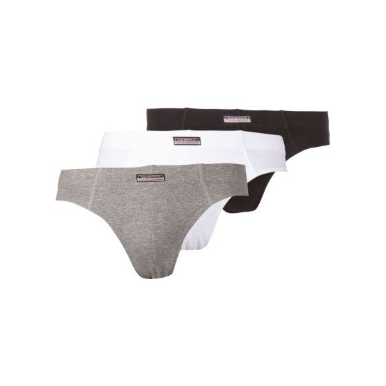 Box-slips 3-pack heren zwart grijs wit maat S