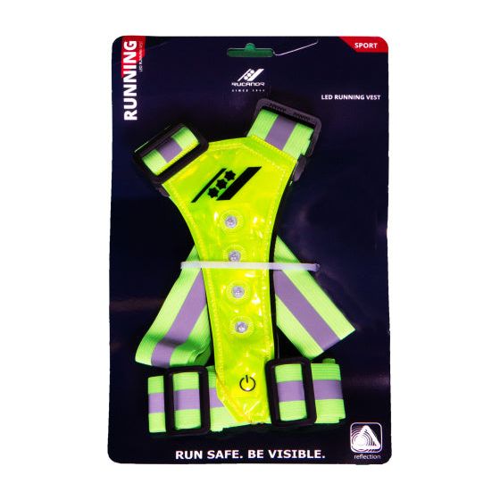 LED Hardloopvest unisex neongeel onesize