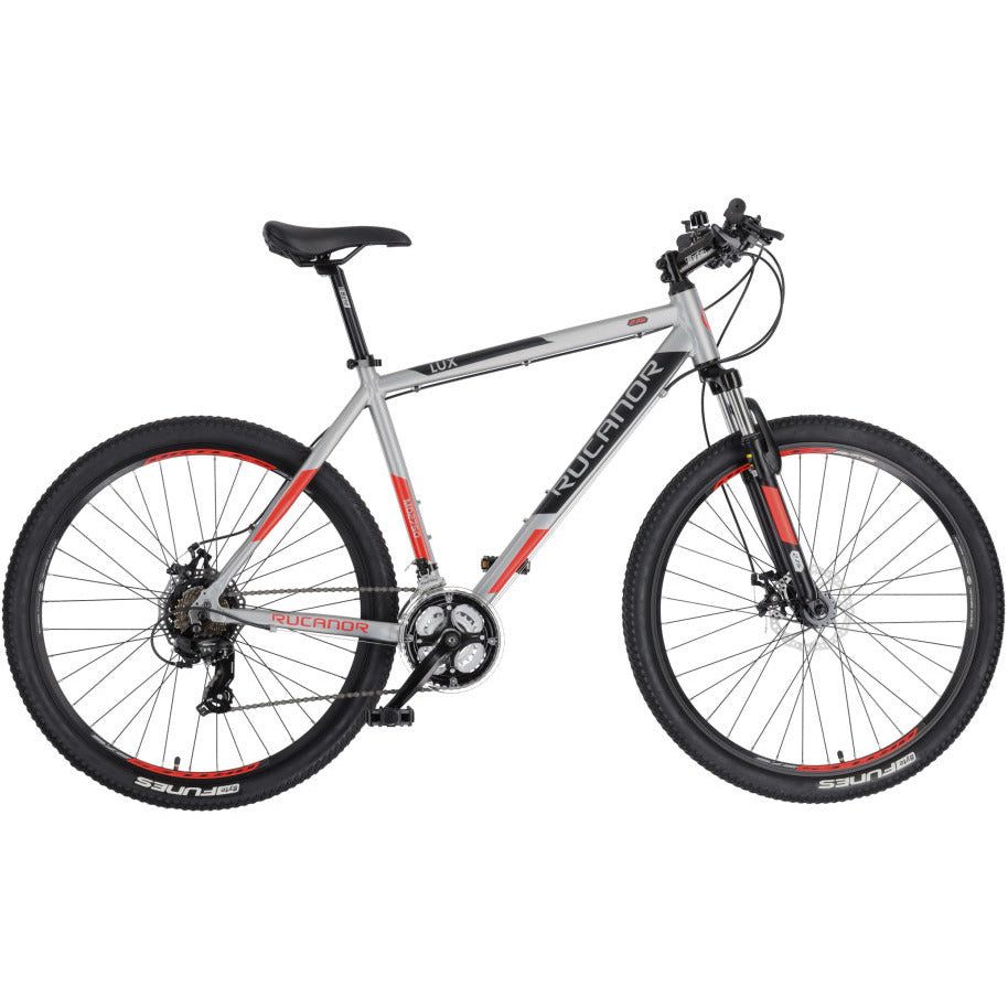 Rucanor Lux 27.5 Inch 46 cm Heren 21V Mechanische schijfrem Zilver Rood