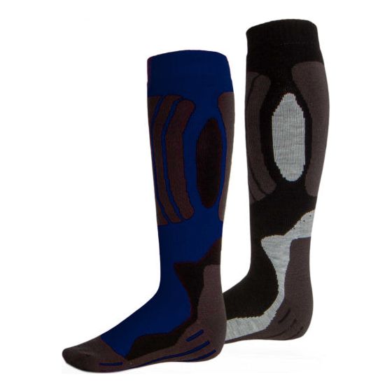 Rucanor Svindal skisokken 2-pack unisex zwart blauw maat 39-42