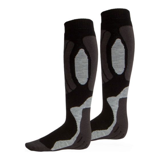 Rucanor Svindal skisokken 2-pack unisex zwart grijs maat 39-42