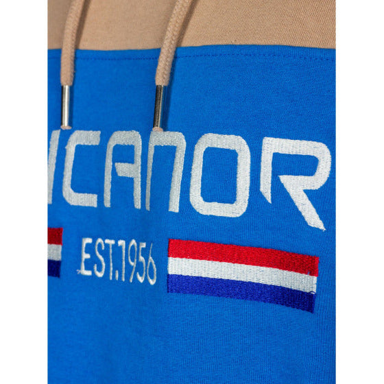 Trevor sweater hoodie heren blauw beige maat L