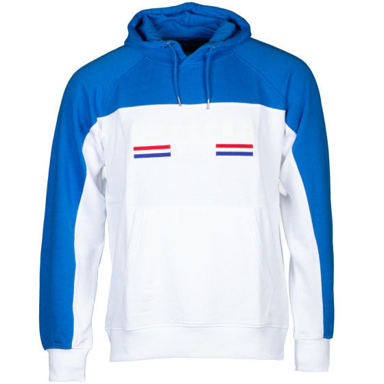 Trevor sweater hoodie heren blauw wit maat M