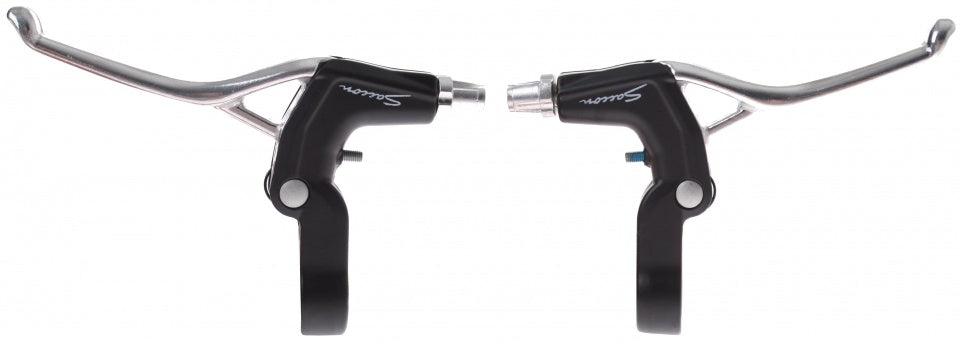 levier de frein set V-brake 2 doigts argent noir 2 pièces
