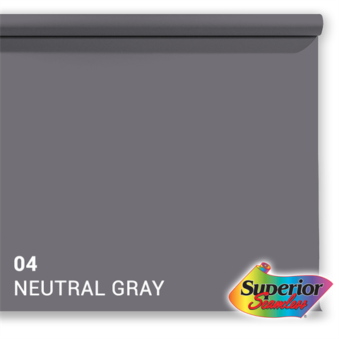 Superior achtergrondpapier 04 neutraal grijs 1,35 x 11m