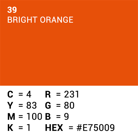 Superior achtergrondpapier 39 fel oranje 1,35 x 11m
