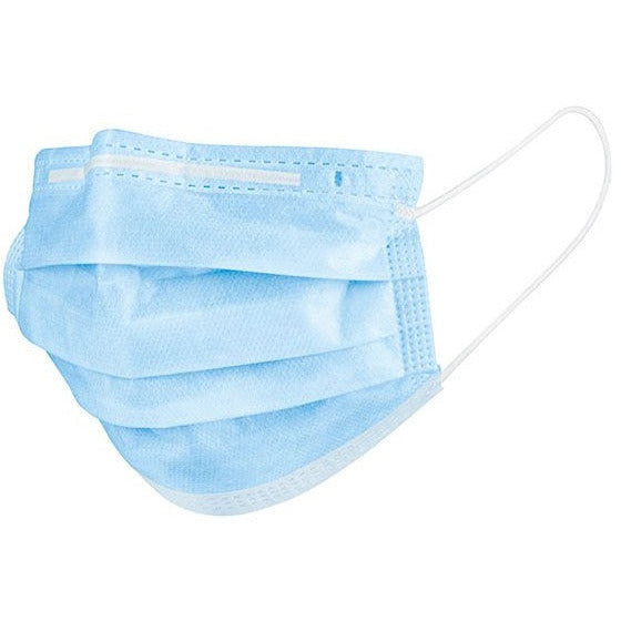 masques faciaux 3 couches unisexe polyester bleu 50 pièces