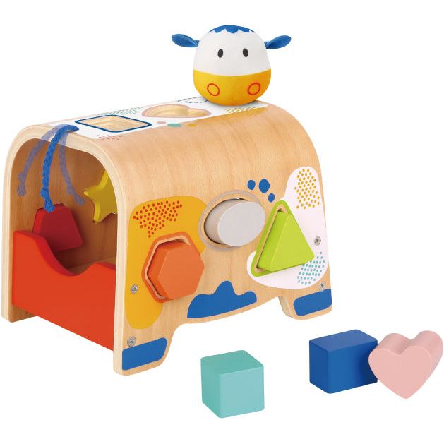 Houten Vormenstoof Koe 12 maanden 9-delig