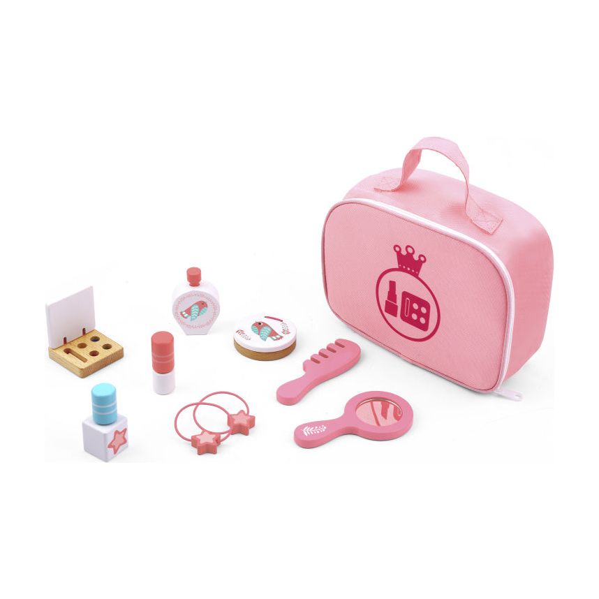 Houten Make-up Speelset Roze 11-delig
