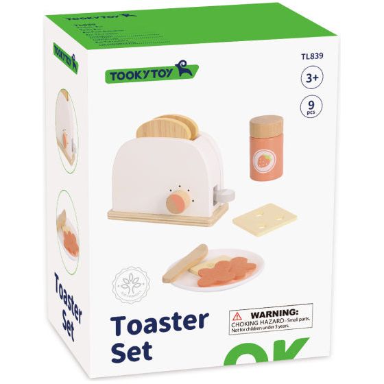 Houten Broodrooster met Accessoires 9-delig