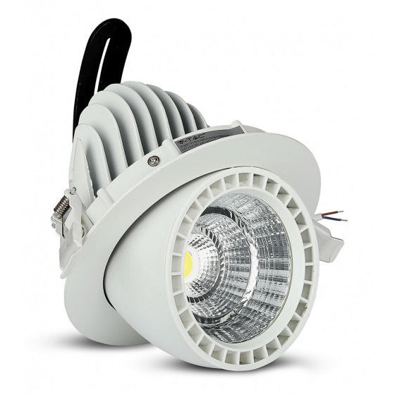 inbouwspot VT-2933 led 2650 lumen 16,5 cm aluminium wit